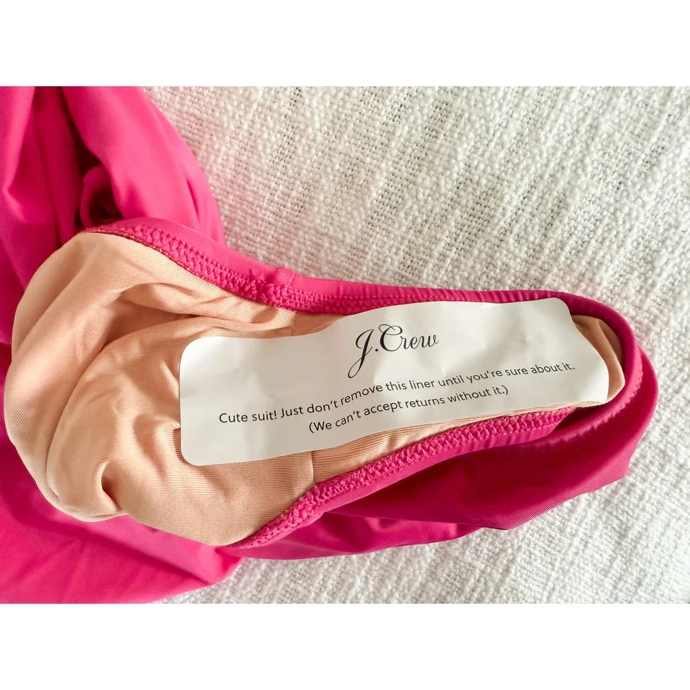 J. Crew | NWT | Ruched ruffle one-piece swimsuit in Radiant Fuchsia | Sz 22